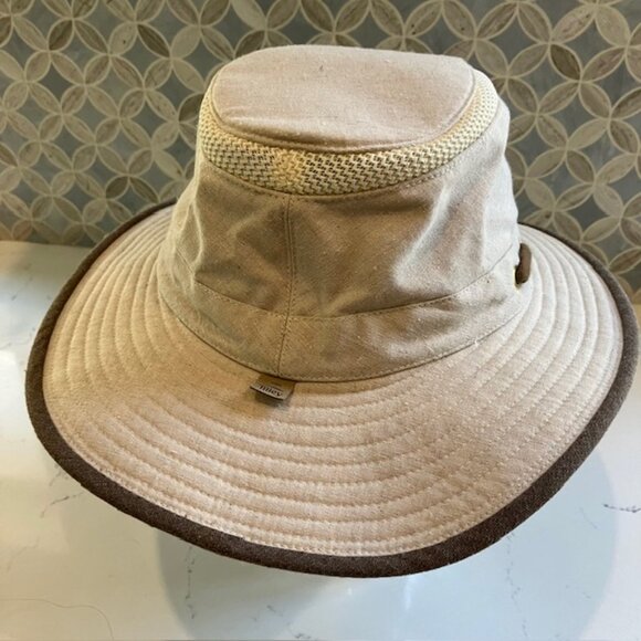Tilley Size 7 1/4 TMH55 Mash-Up Airflo Sun Hat Hemp Blend Fishing Sports Brown - Picture 4 of 12